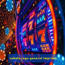 tabela jogo general imprimir